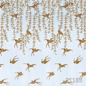 Japanese Birds blue indigo