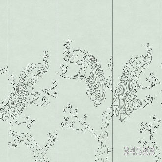 Павлины на сакуре