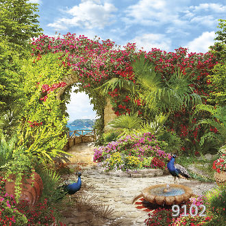 Приморский сад с фонтаном